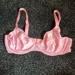 CUUP Satin Underwire Bra in Light Pink